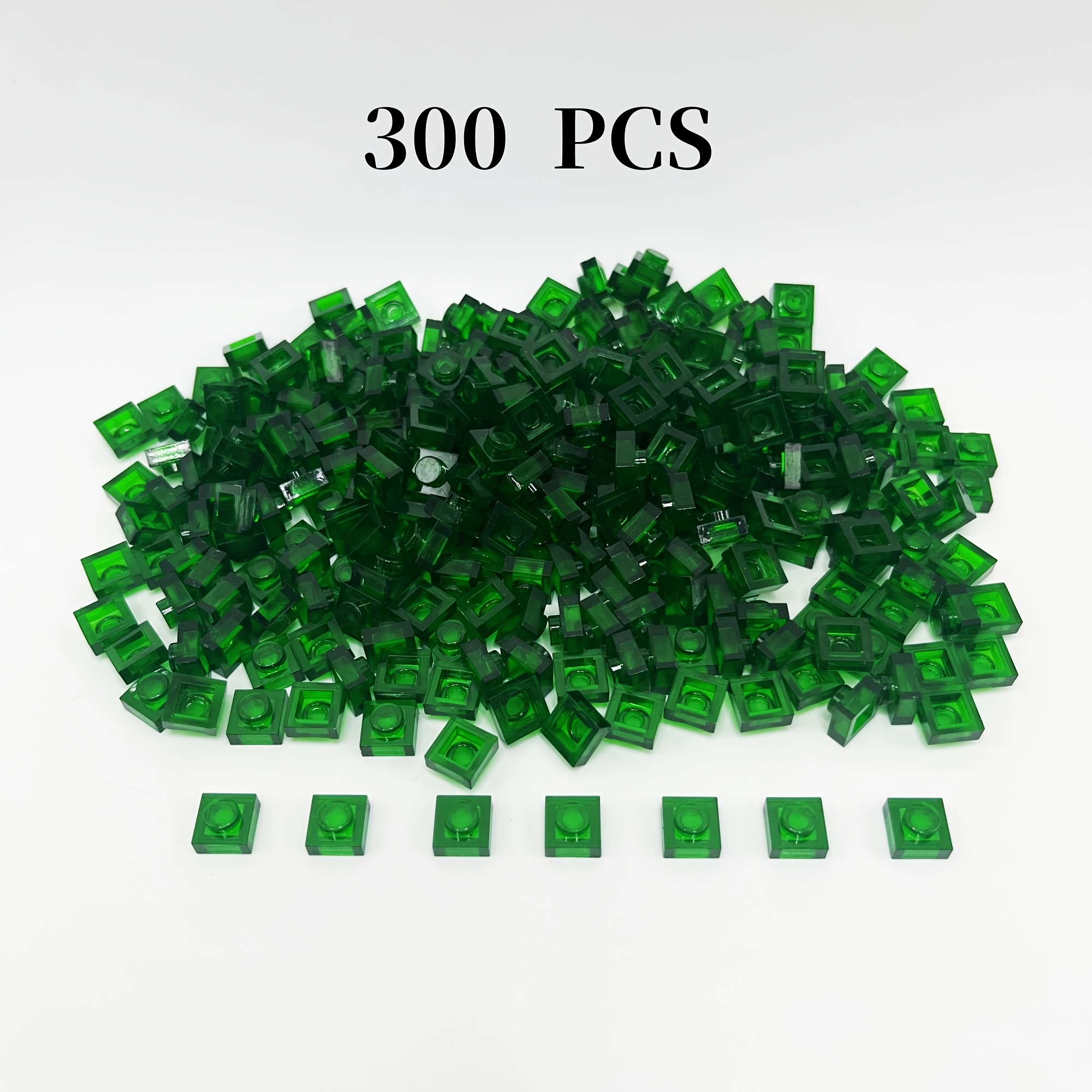 300pcs Colorful Transparent Building Blocks - Durable ABS Material