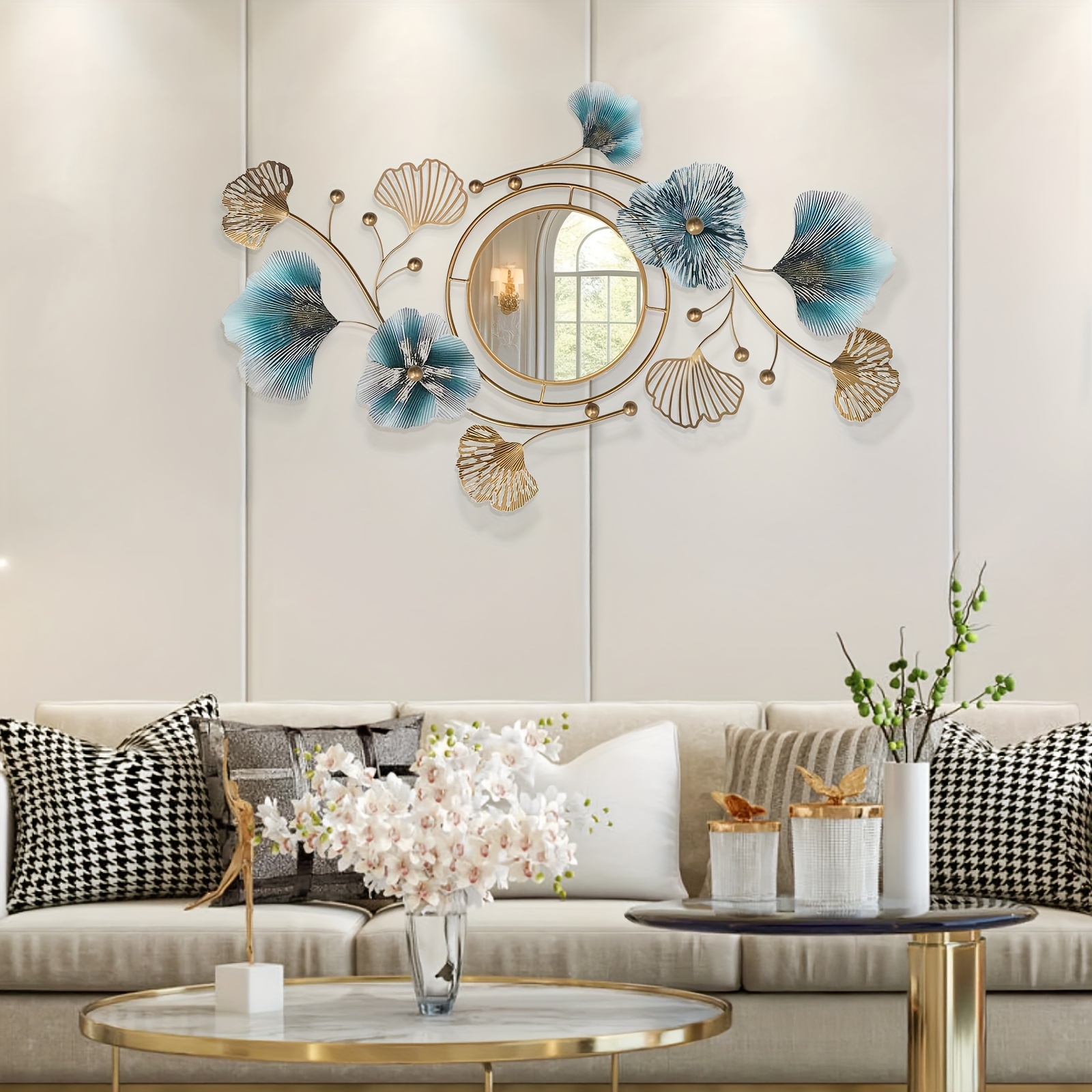 3D Metal Wall Art Ginkgo Leaf Sculpture