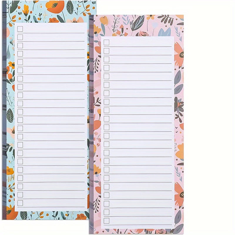 

1pc Magnetic Shopping List Pads - 50 Tear-off Sheets, Refrigerator & Notebook Compatible