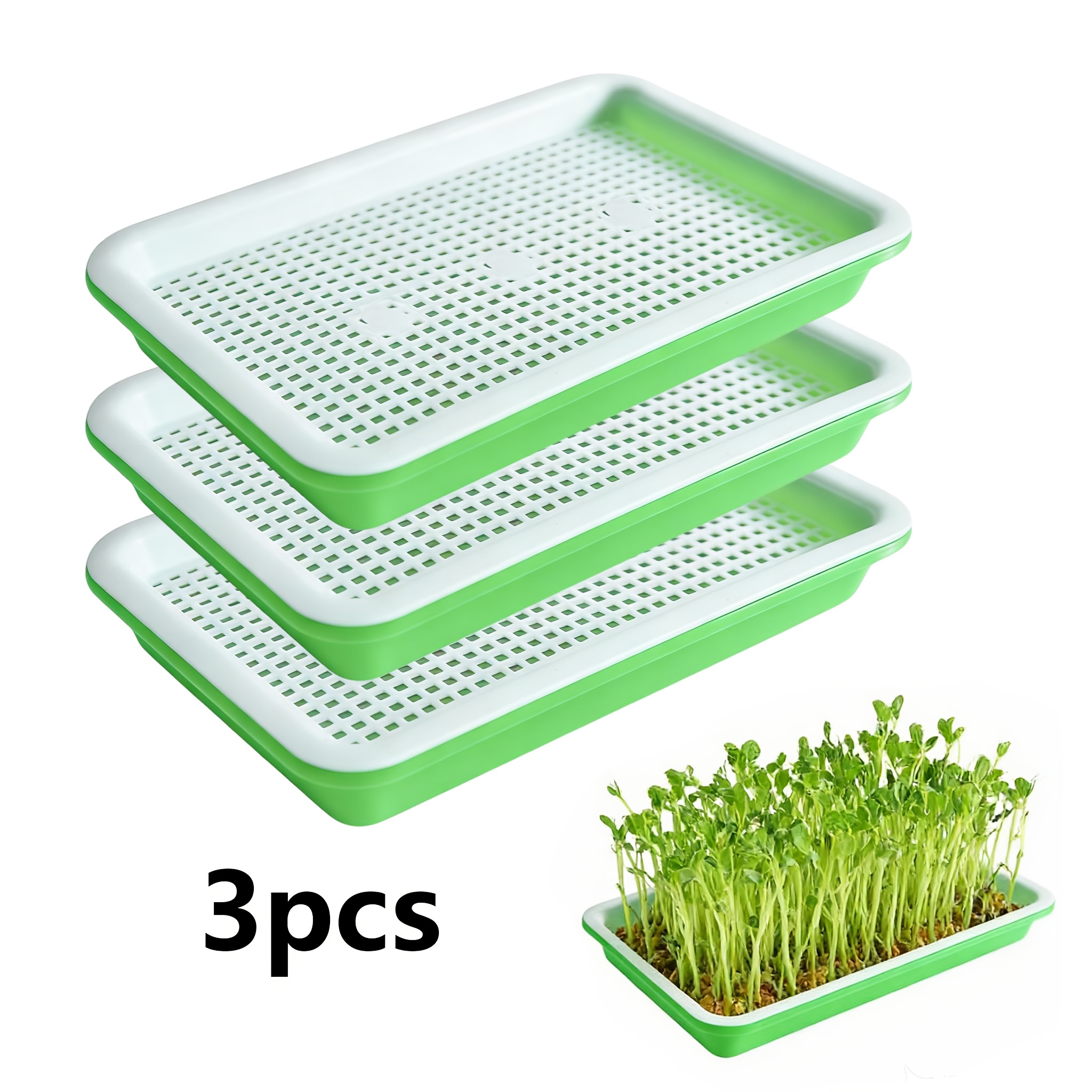E-shop Hydroponisches Keimschalen-Set | Indoor Keimset für Erdnüsse, Bohnen, Linsen & Katzengras