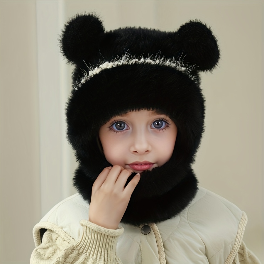 Unisex Autumn Winter Pullover Hat with Neck Gaiter