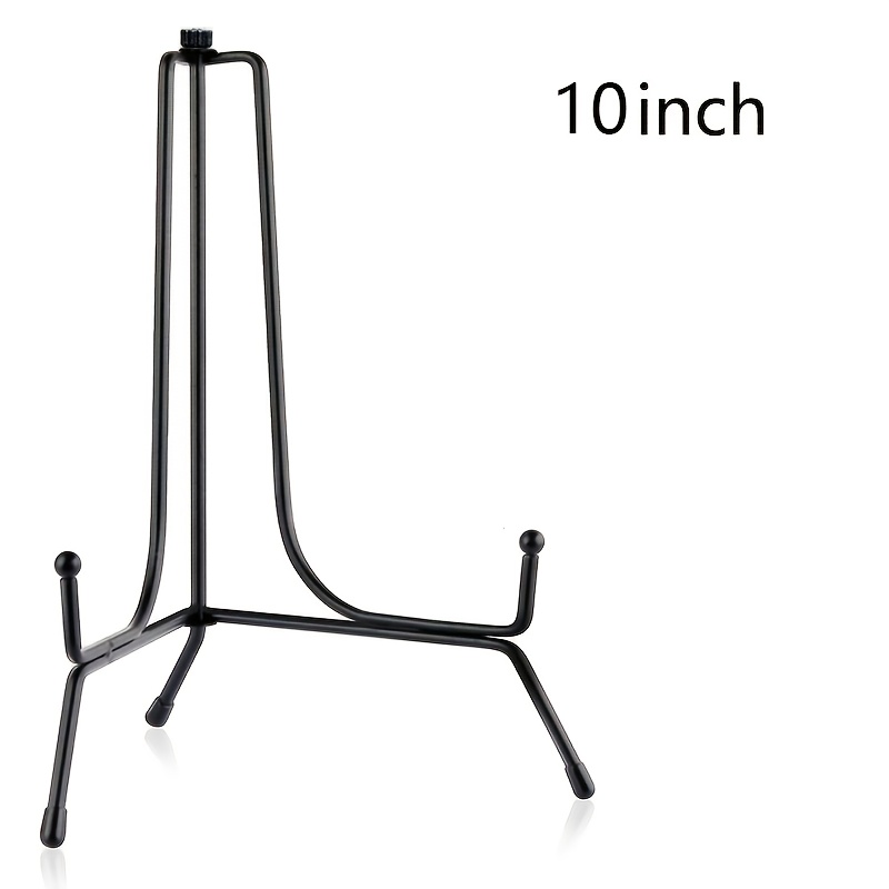 TEMU 1pc Heavy-duty Iron Display Stand - Sturdy Base, Elegant Table Decor For Home, Office, Dining - Plate, Photo Frame, Book Holder, Trophy Showcase
