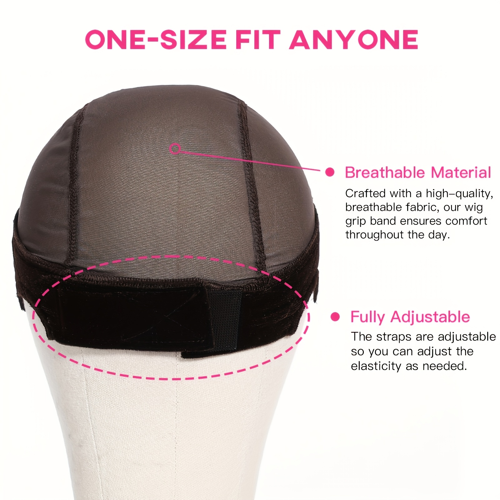 11x5 lace max wig grip cap for women non slip adjustable wig caps holds glueless wigs   in place reusable hd lace cap with headband for lace front wigs   fits all Product details 7