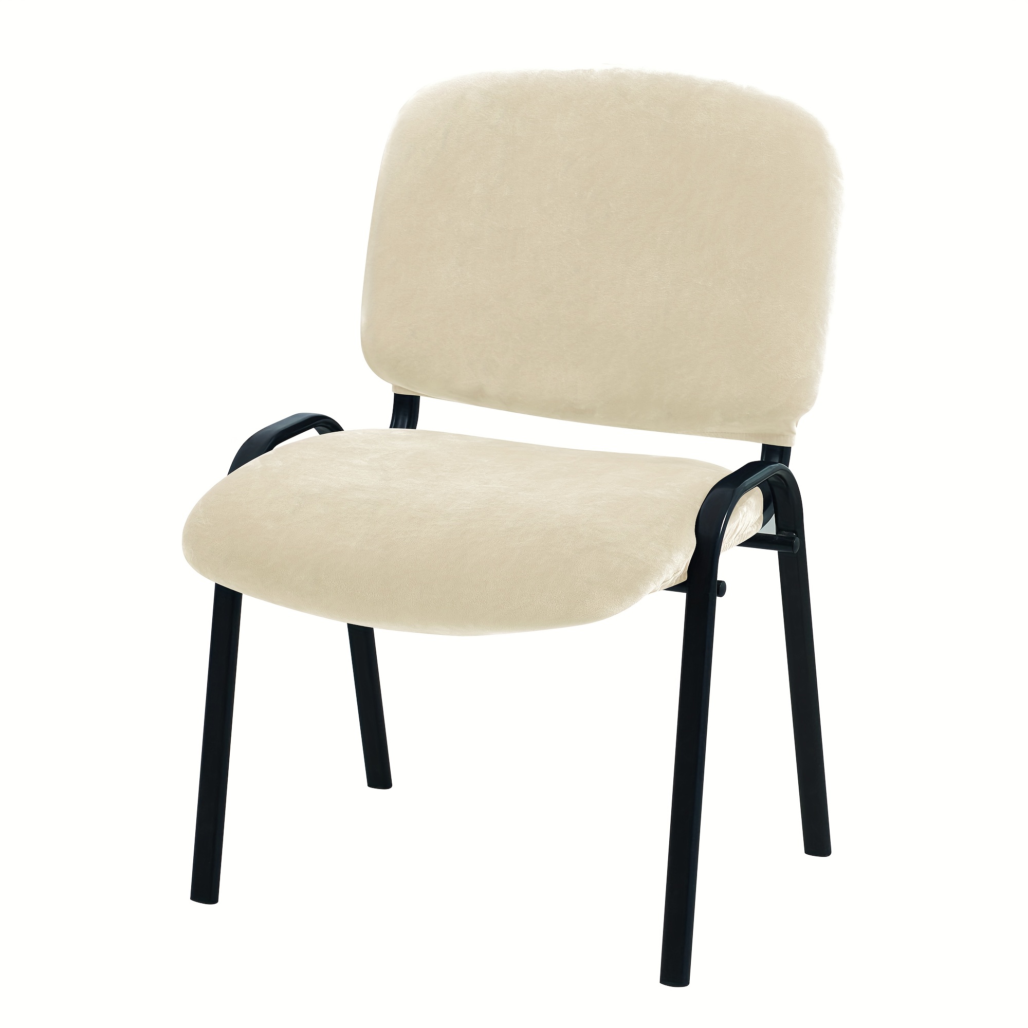 2pcs/set Stretch Flannel Office Chair And Dining Chair Covers, Backrest And Seat Protectors, Separate Installation