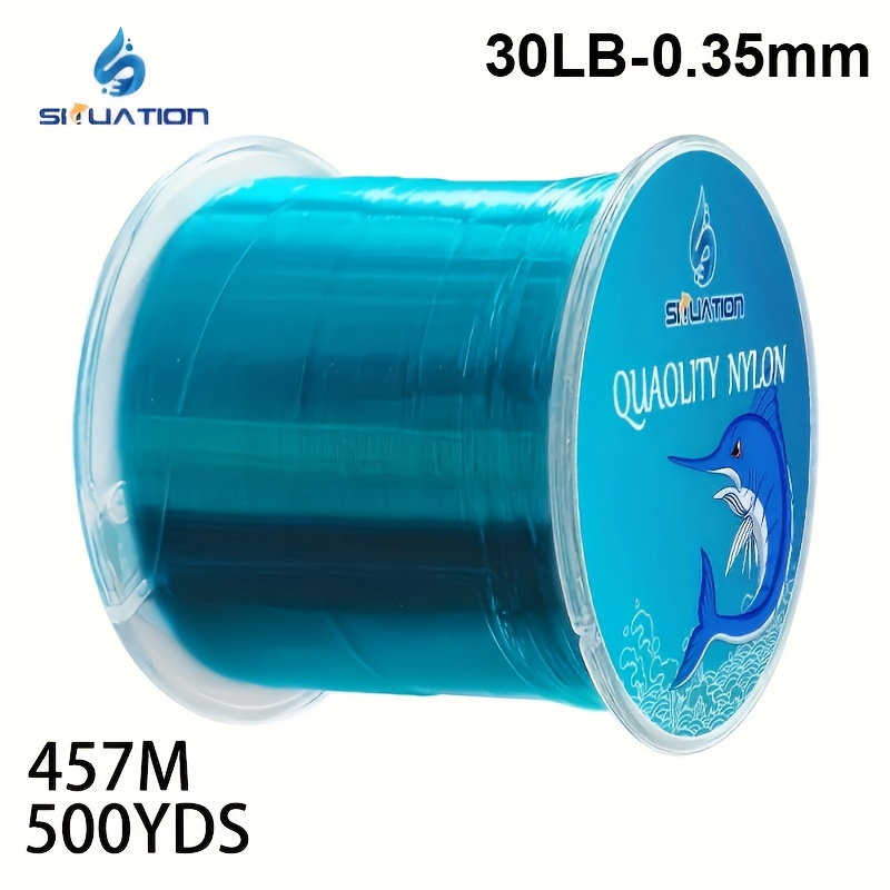 TEMU Hilo de pescar de nailon monofilamento azul de calidad, 546 YDS/500 m, para un uso conveniente y rápido con mejor protección del hilo.