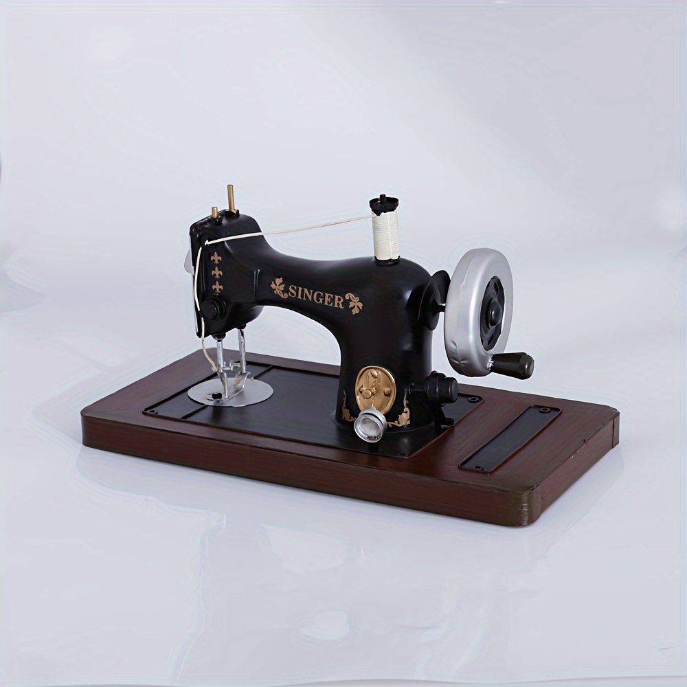 

Vintage Pedal Sewing Machine Model - 11.8" Collectible For Home & Bar Decor, Display, Photography Prop