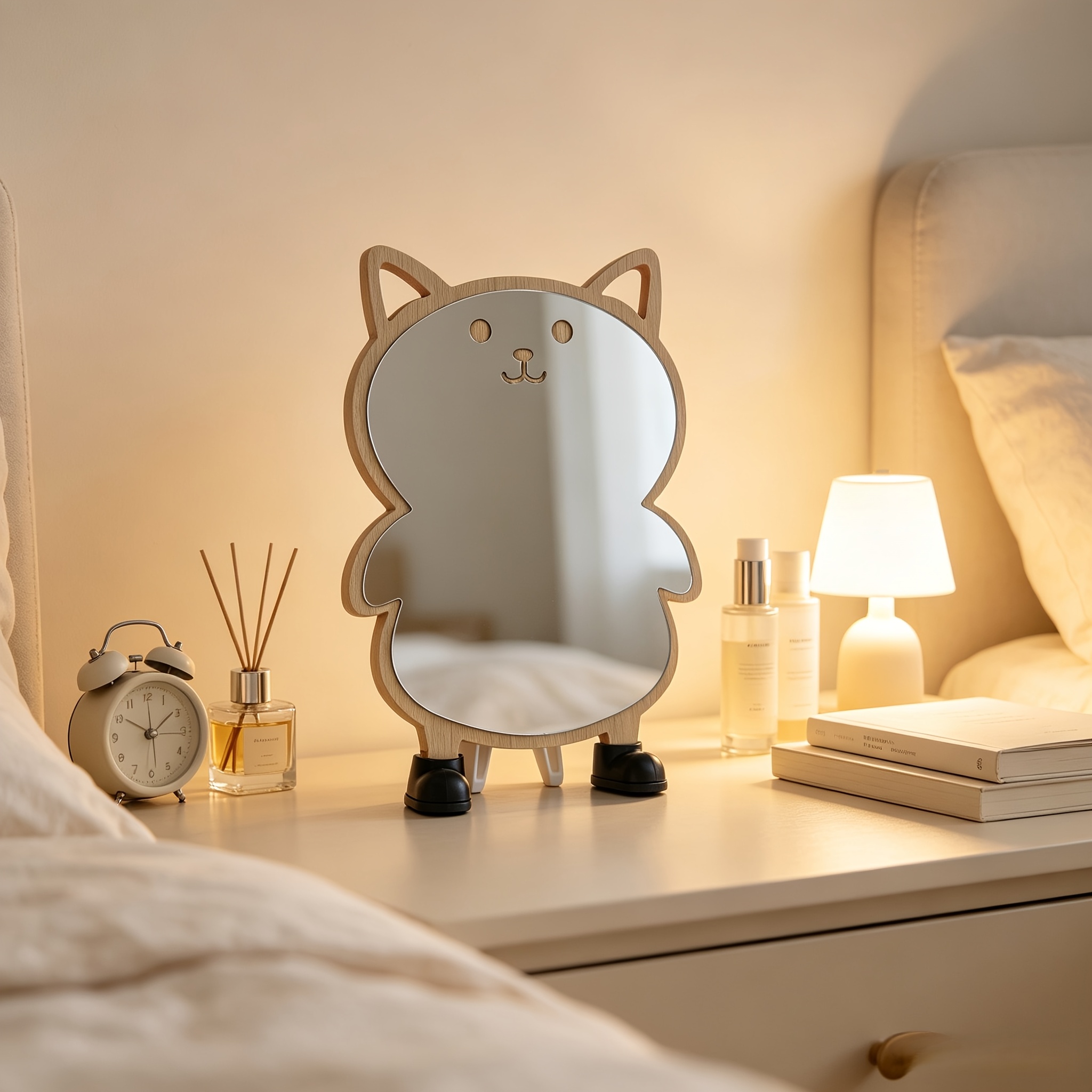 Cute Cat Mirror for Home and Dormitory