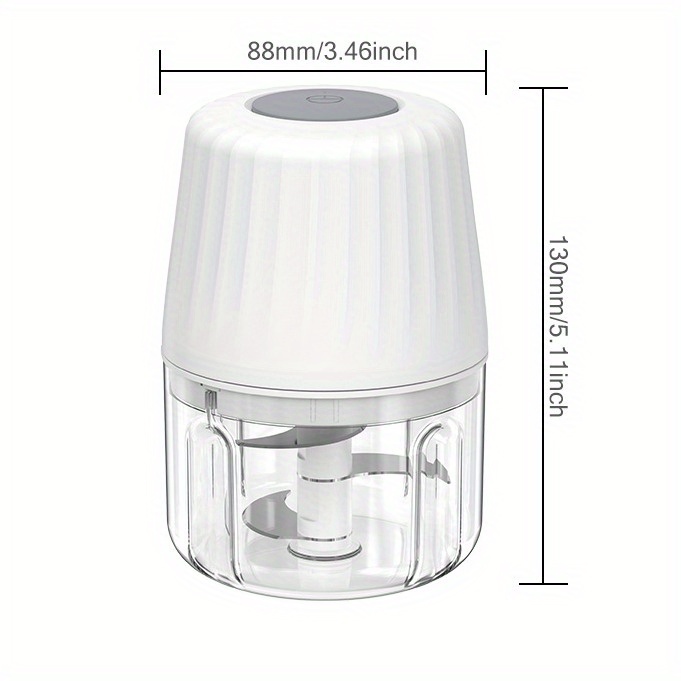   400ml mini electric food chopper with 6   blades portable usb rechargeable garlic cutter vegetable chopper multi   and meat grinder for chopping onions peppers celery ginger carrots kitchen essential tool vegetable chopper modern kitchen tool durable plastic Product details 12