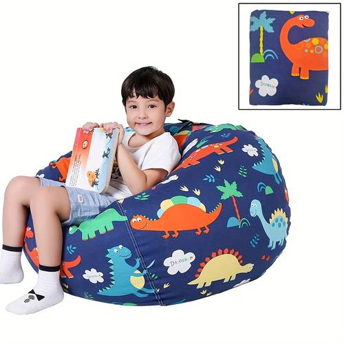 1pc kids storage bag bean bag without filling clothes storage bag sofa chair cushion storage bag doll storage bag suitable for storing dolls clothes quilts towels and blankets