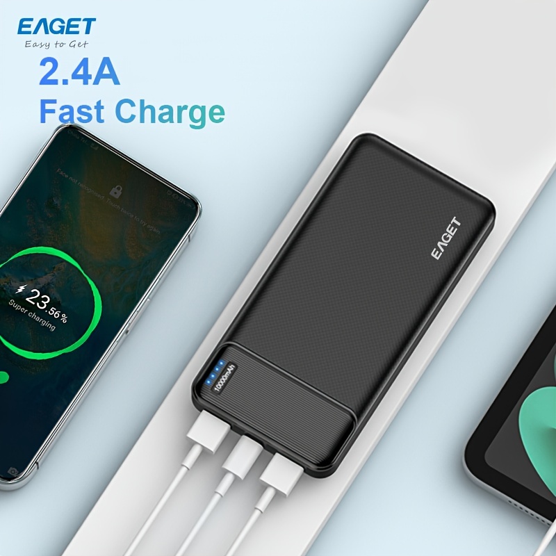 

Eaget Portable Charger Mobile Power 10, 000 Mah Battery Pack With Poweriq Charging Technology And Usb-c (input Only) For 15/15 Plus/15 Pro/15 Pro Max 14/13 Ser Ies Samsung G Samsung Galaxy