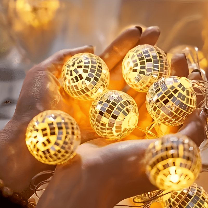 TEMU Guirlande Lumineuse LED Ballon - pour Bars, , Décor Disco et Ambiance Festive, Par Exemple, Noël, Saint-Valentin, Décorations de Pâques,