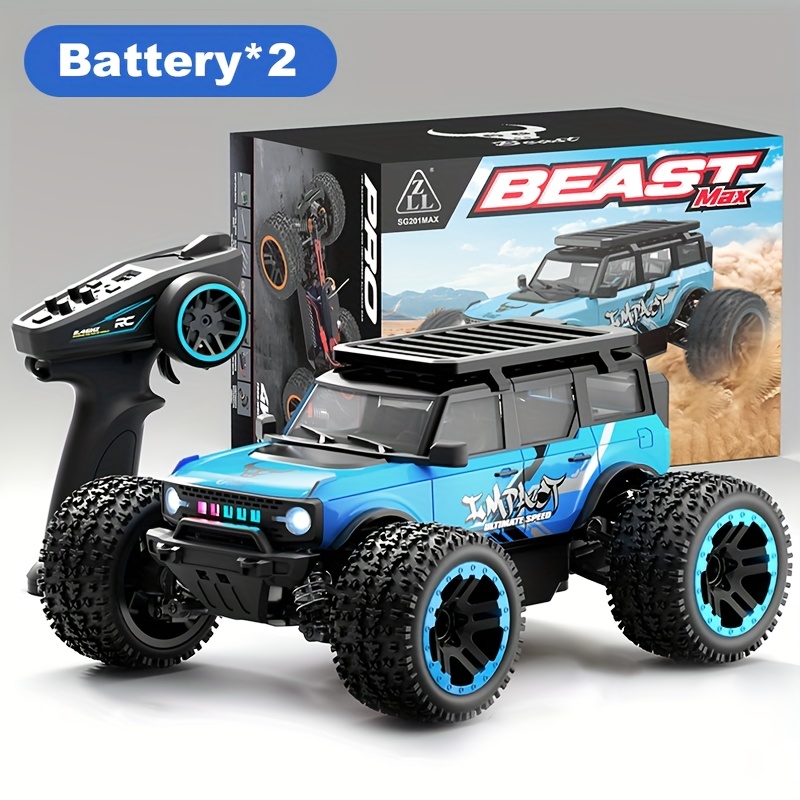 Toy Gift For Men - Blue Rc Car Sg201max, Remote -road Vehicle, Brushless Motor, 55km/h, 1:20 All-wheel Drive Full , With Led Lights, Perfect For Festivals/birthdays