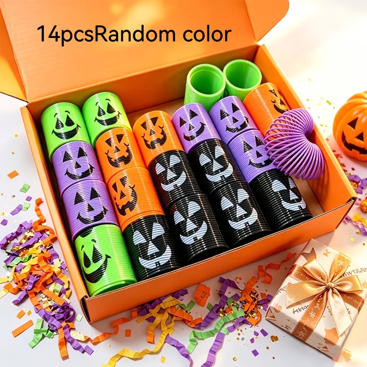 TEMU 7/14 Stück Halloween Mini Frühlingsparty Geschenke für Sie/Ihn - Geeignet für 4 bis 8 Personen, lustige Geschenktüte mit reichhaltigem Inhalt.
