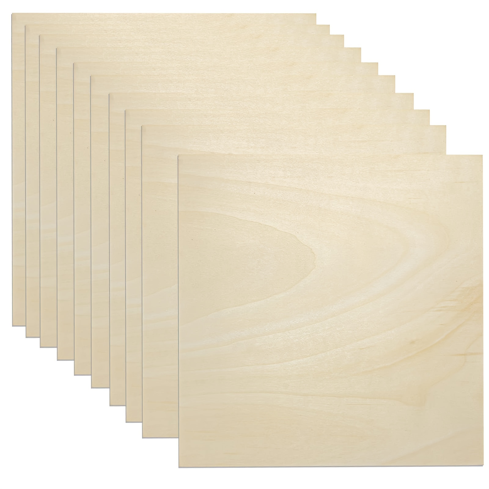 

Lot de 10 Carrés en Bois Non 12x12" - Parfaits pour les Loisirs Créatifs, Artistiques & Décoration | Cadeau Idéal pour Amis & Famille | Polyvalents pour Découpe Laser, sur Bois & Teinture