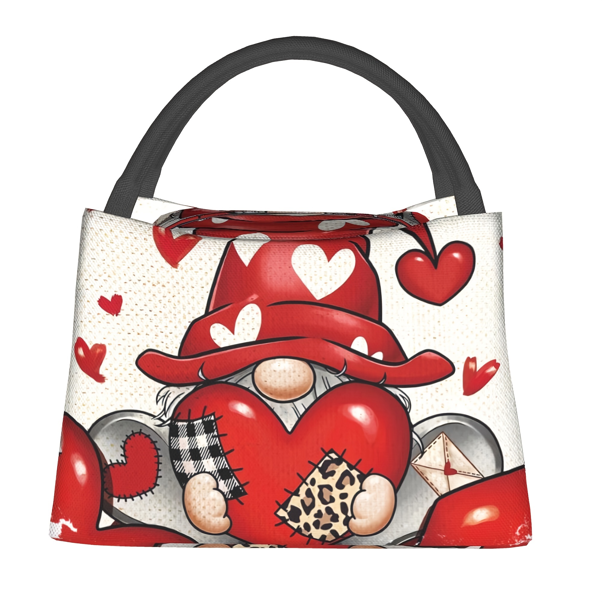 TEMU 1 pz Borsa Termica Portatile Riutilizzabile con Motivo che un Cuore "Buon San Valentino", Borsa , Borsa Termica per , per Campeggio, Picnic e
