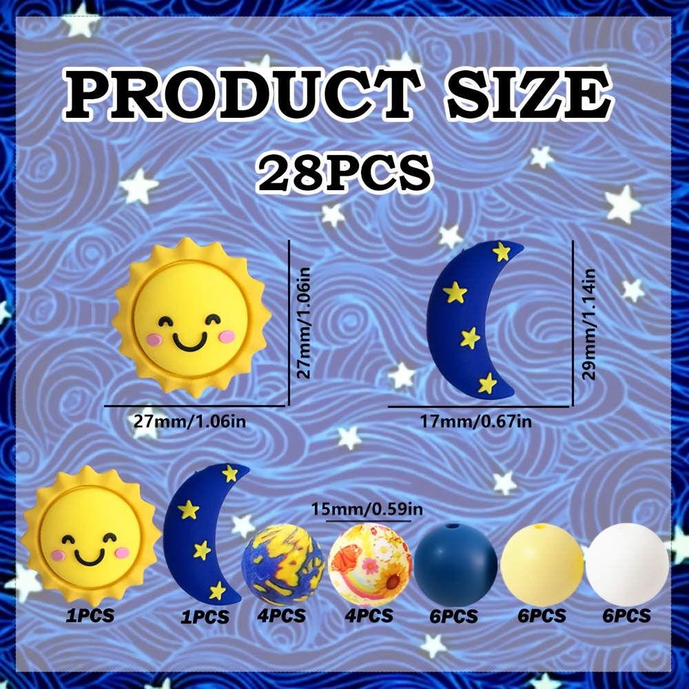 TEMU 28 pièces Perles en 3D , pour Décoration de Bijoux, Boucles d'Oreilles, , Chaînes de Sac, Stylos Perlés, Chaînes de Téléphone et Accessoires de