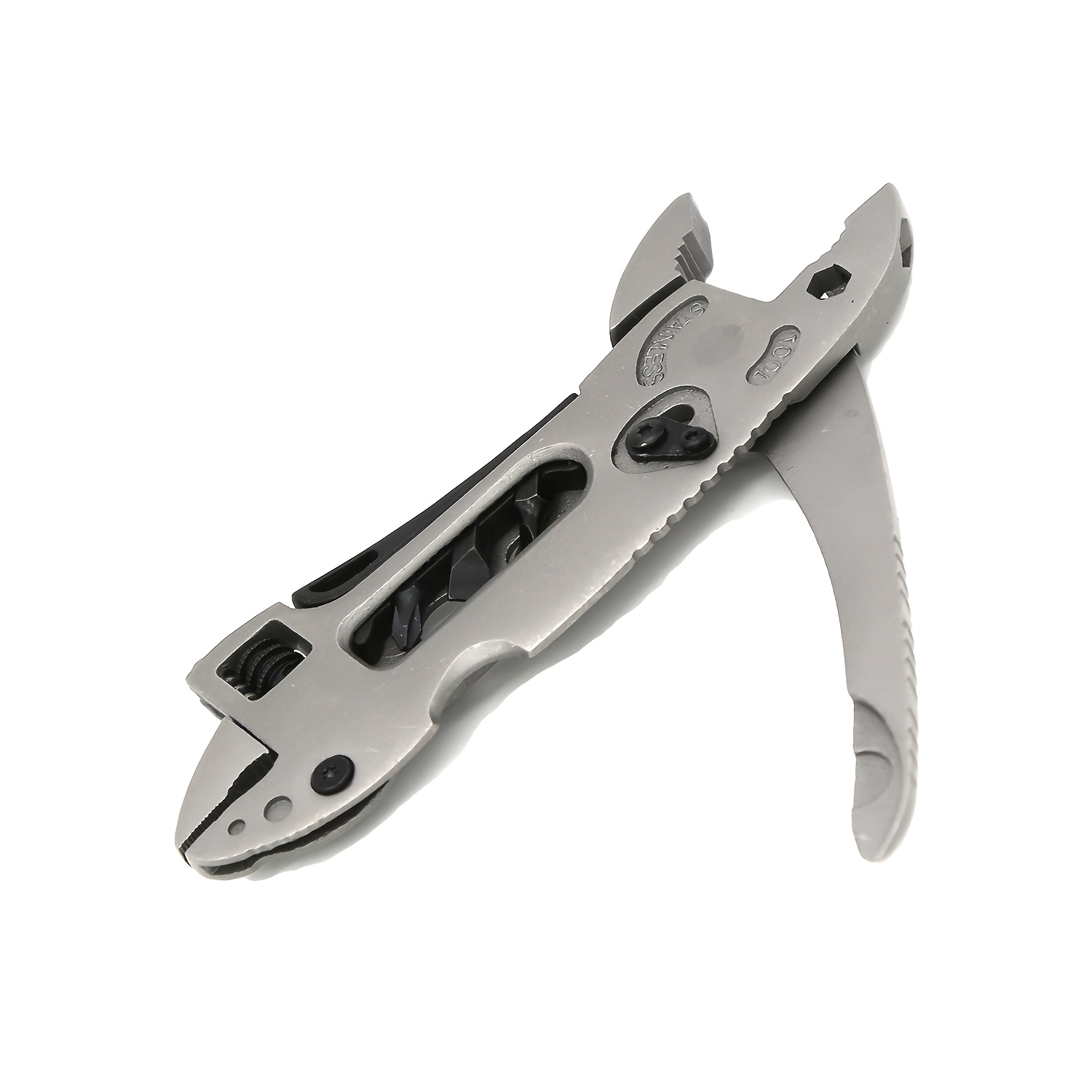 

Mini Pocket Portable Wrench & Pliers Tool, With 3 Used Screwdriver Bits, Exquisite And Compact, Carrying