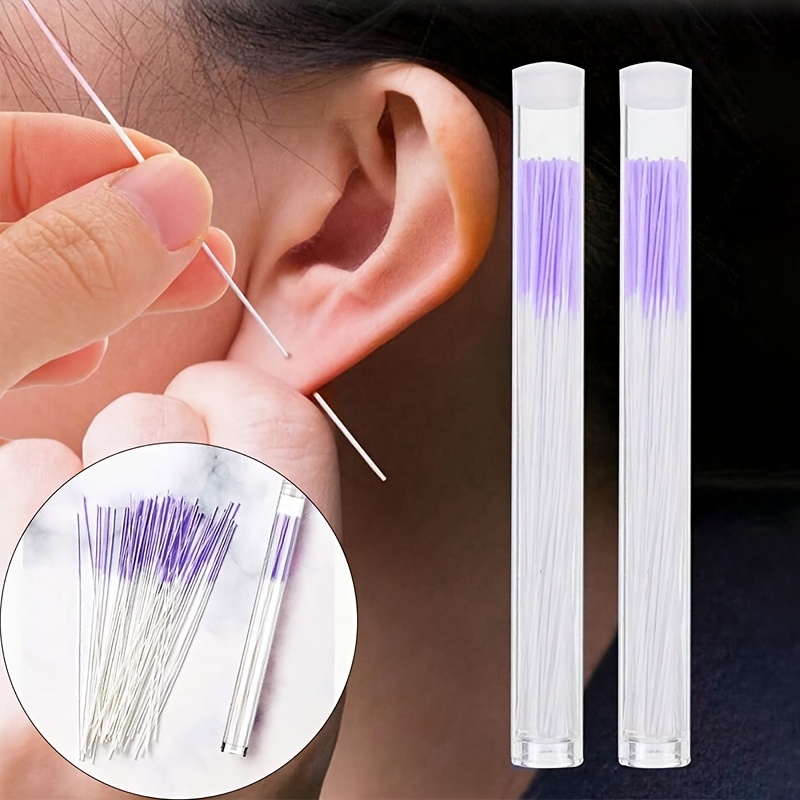 

60pcs Unscented Ear Piercing Cleaning Floss, Plastic Ear Care Tools For Men And Women, Anti-blocking Ear Piercing Dirt Cleaner Lines