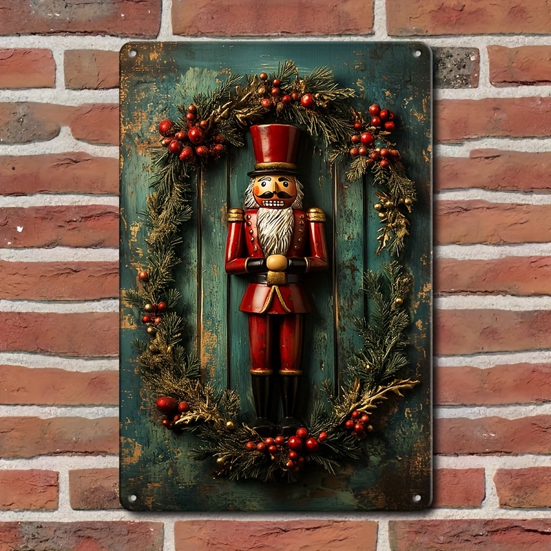 

Christmas Metal Art - 8"x12" Tin For , Bar, & Decor