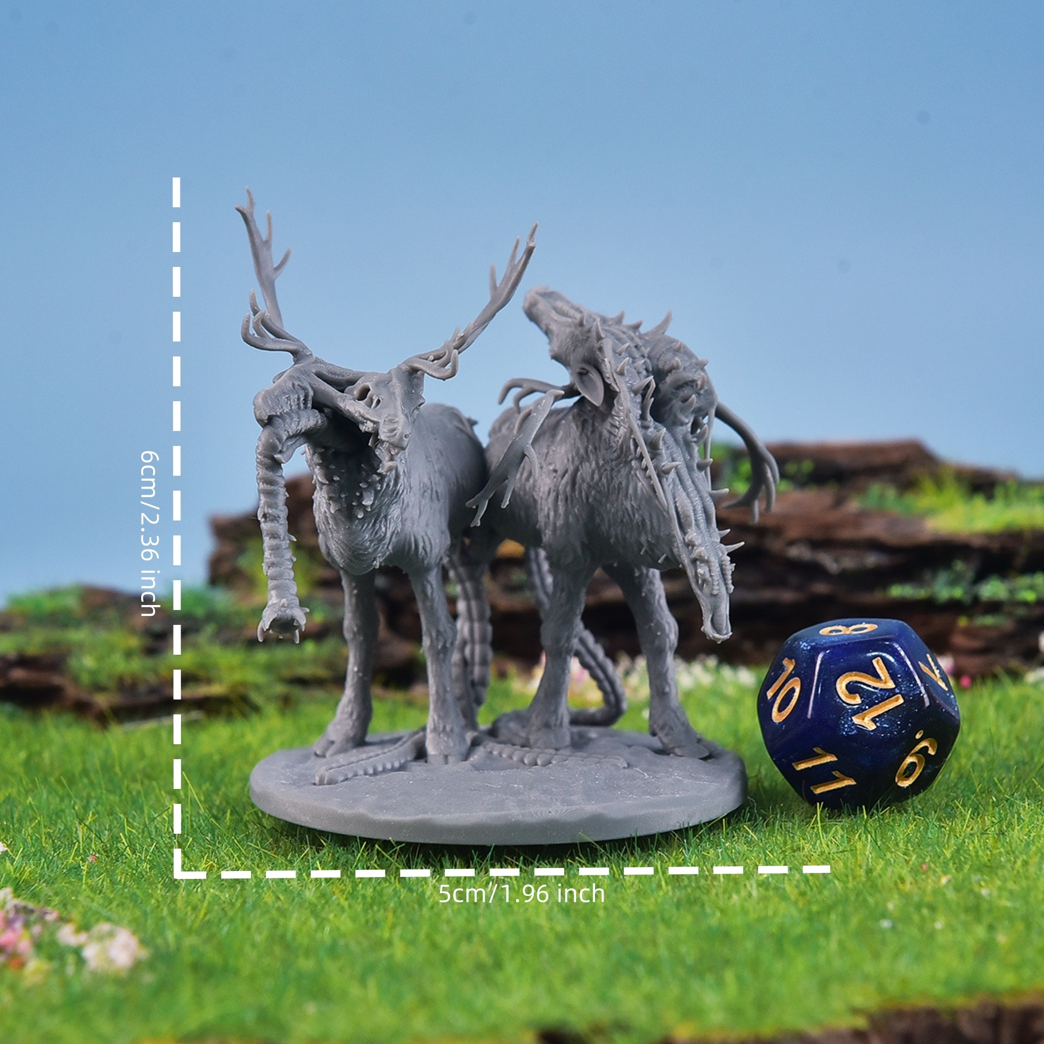 

Deer Miniature - 3d Printed Abs Resin, Tabletop Role-playing & Board Games - Ideal Halloween & Christmas Gift