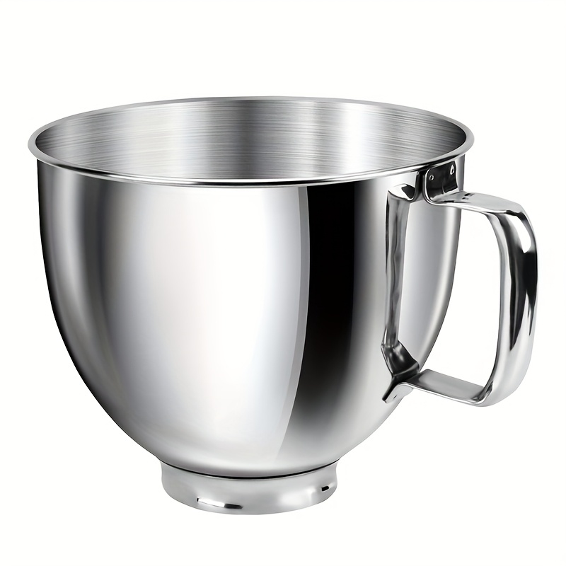 Image of Stainless Steel Bowl Compatible With Mixer 4.5/5quart, 5 Quart Stainless Bowl For Mixing