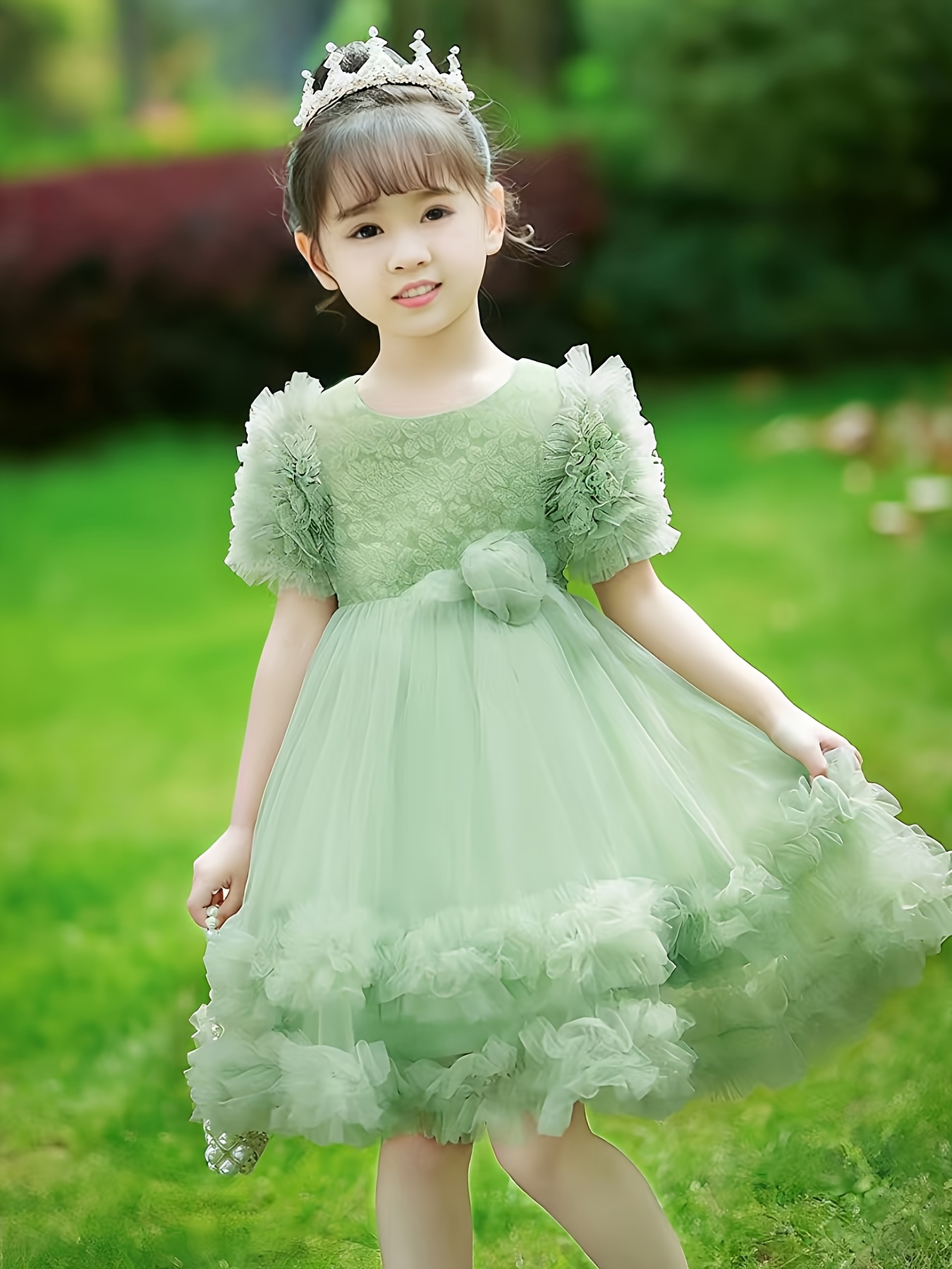 slim fit dress slacks Girls Tulle Dress Aqua Mint 5T main image 1