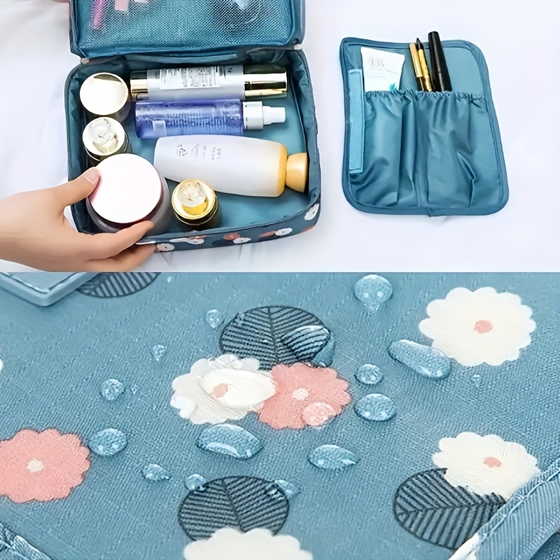 Make-up-Tasche Blau – Wasserdicht, 2-in-1 Mit Abn Produktbild-Vorschau 6