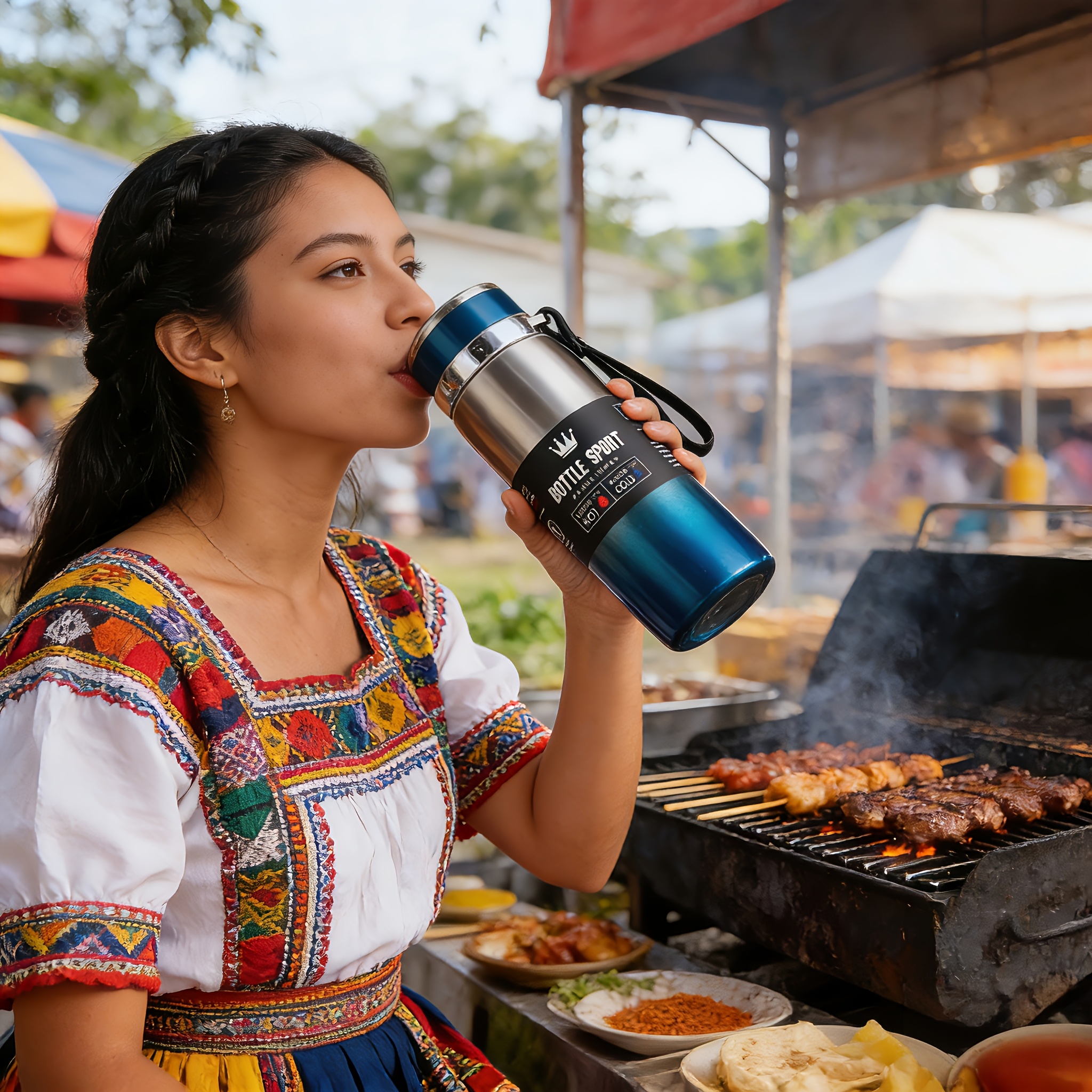 1pc 27.05oz Stainless Steel Insulated Travel Mugs-Double Vacuum, Thick Insulation, Good for Tea And Coffee, Large Capacity Outdoor Sports Water Bottle, Perfect Holiday Gift, Ideal for Cycling And Hiking