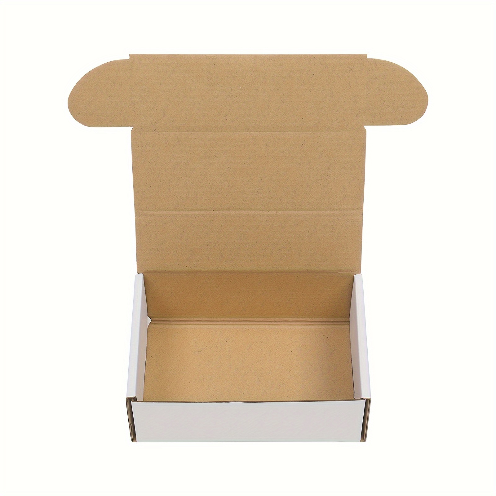 

50 Corrugated Boxes 6x4x2" (15.2*10*5cm) White Outside Yellow Inside