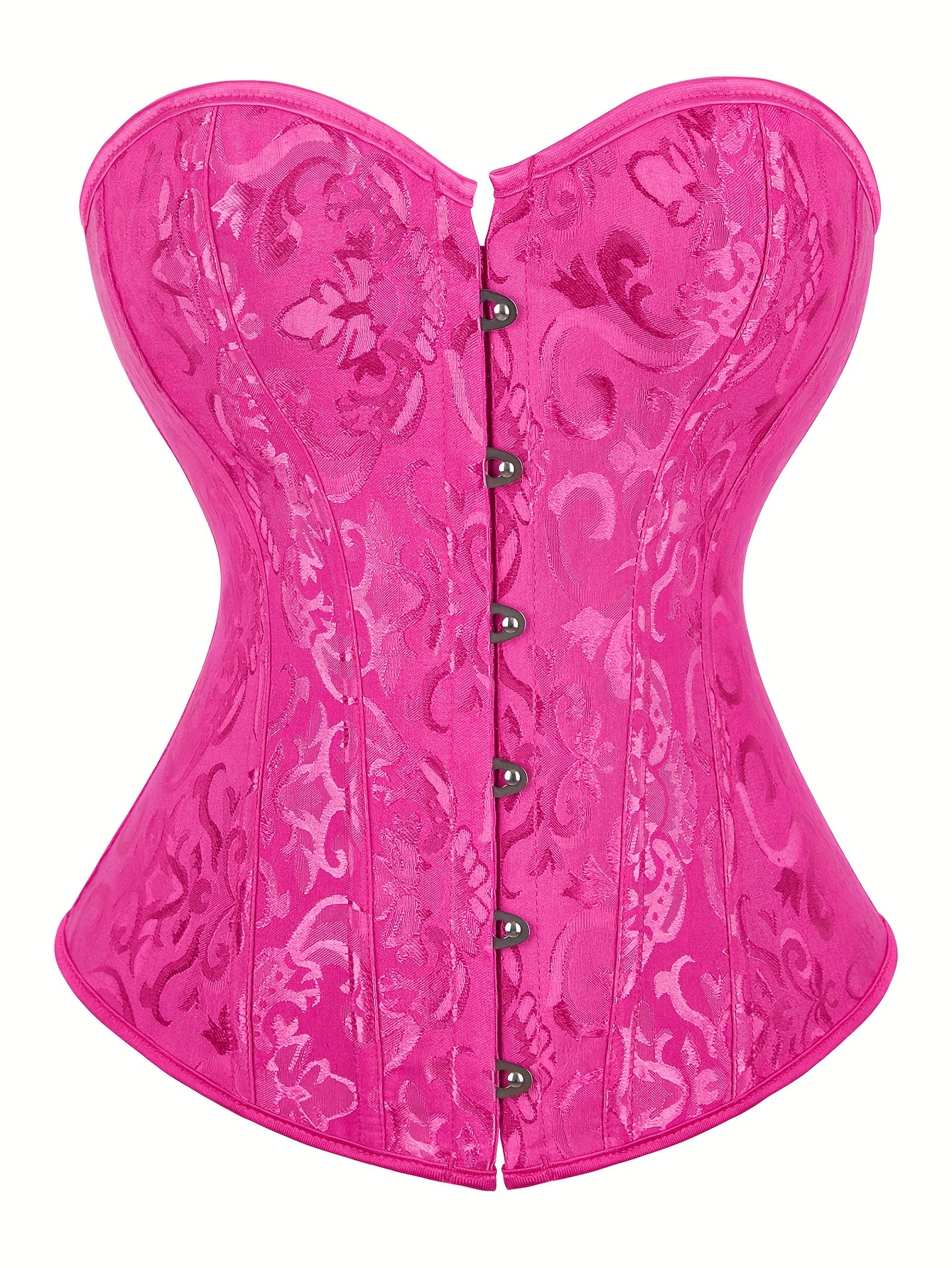Jacquard floral bustier bra without straps, elegant straight-neck top with laces and curved hem, Women's clothing, Carnival