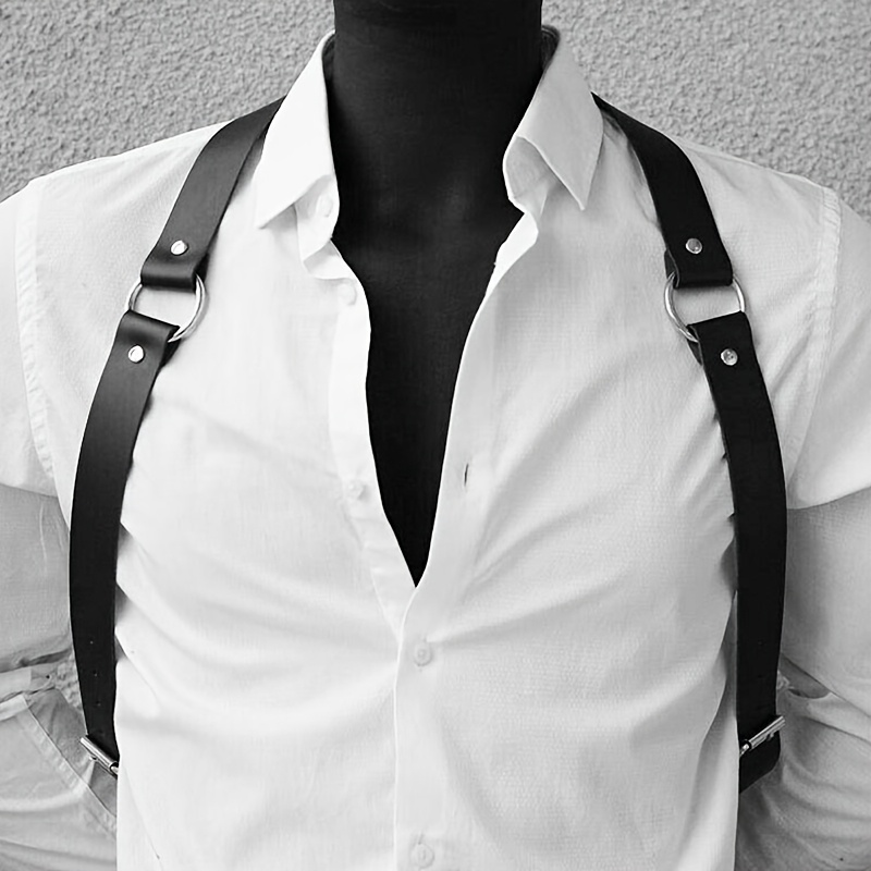Fashion Men's Shoulder Straps, Personalized Creative Suspender, Suitable For Occasions, Trendy Cool Casual