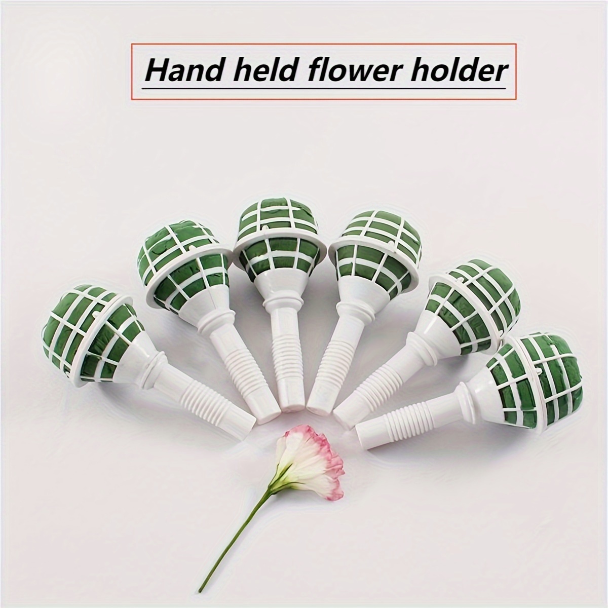 

6pcs-flower Mud Base With Mud Plastic Bride Holding Bouquet Decoration Flower Material Type Flower Mud Wet Flower Mud