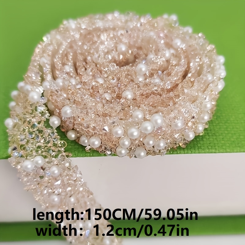 TEMU Ruban de strass multicolore couleur champagne - 150 cm / 59,05 pouces, facile à coller et à couper, idéal pour , et les décorations - Parfait