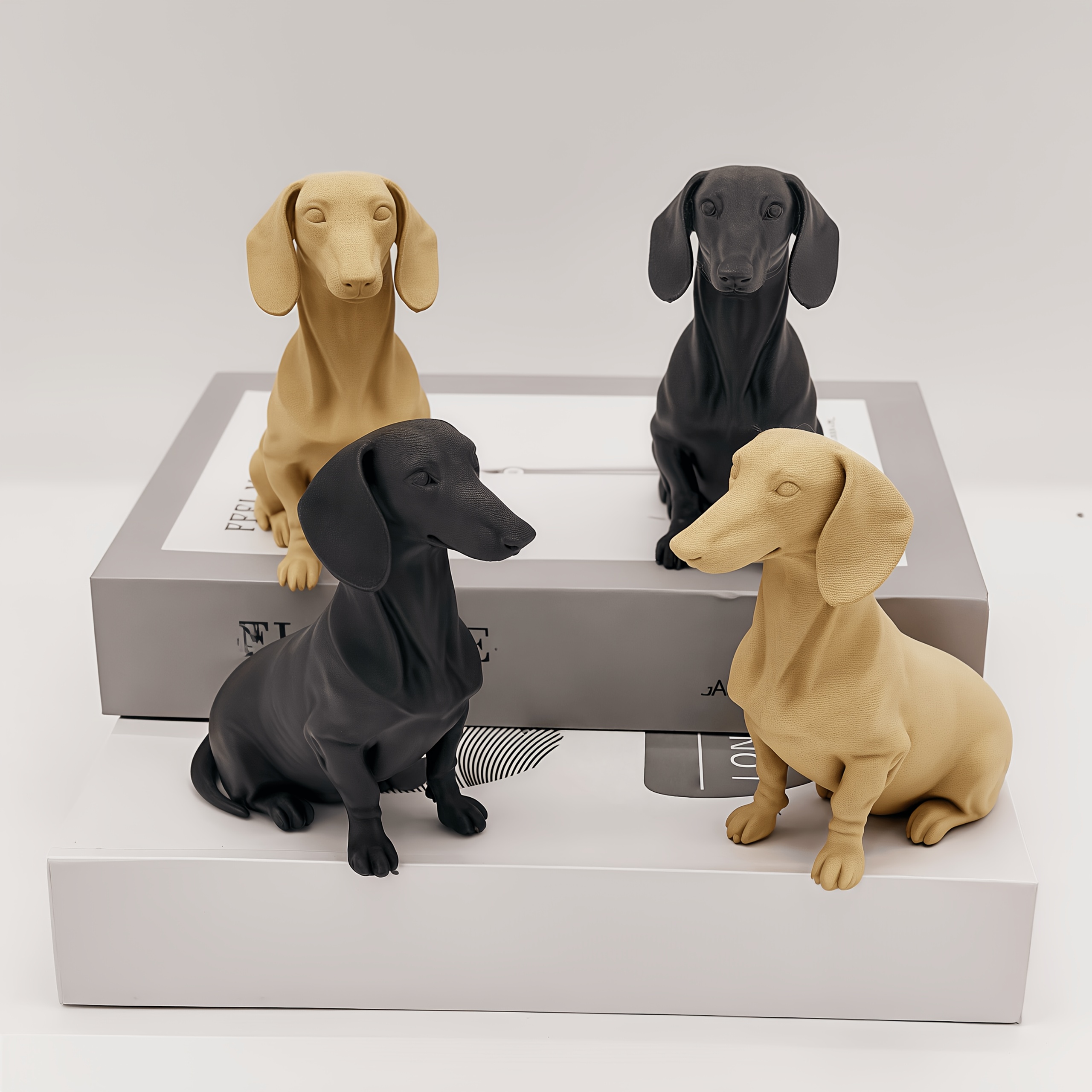 Dog Figurine Weimaraner Dachshund Mix Weimaraner And Poodle Mix
