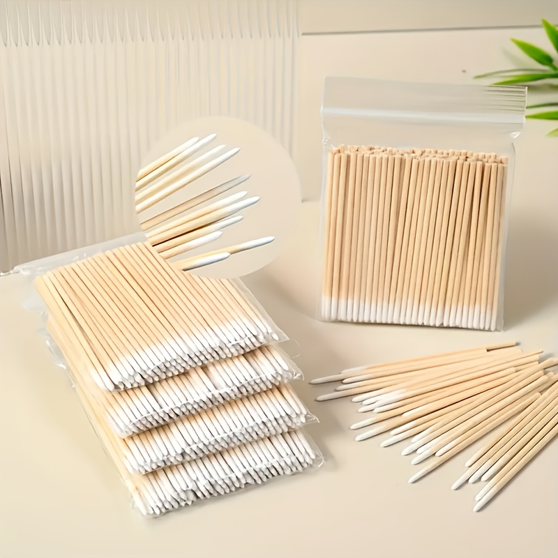 400pcs Nail Detail Correction Sticks, Alcohol- Polish Remover Tool, Professional Salon Accessories