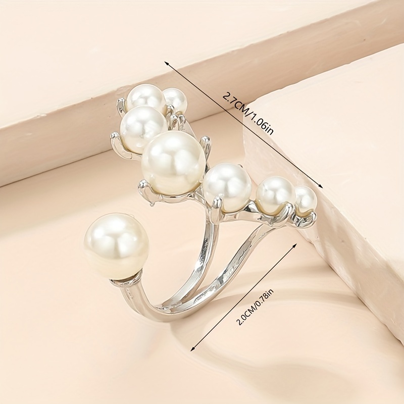 French Romantic Ring with Spherical Stone, Adjustable, Party Accessory