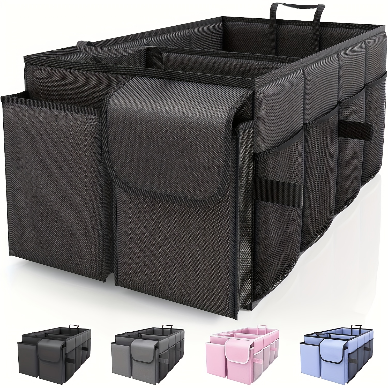 TEMU Car Trunk Organizer, Car Storage Organizer With Large Capacity Collapsible Trunk Organizer For Car Suv/for /sedan