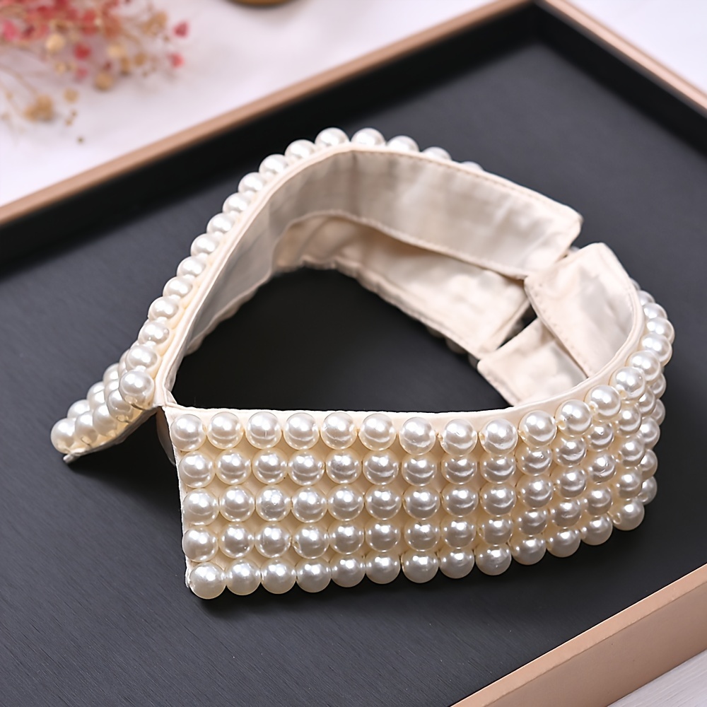 

Women's Imitation Pearl Neck Fake Collar French Elegant Detachable False Collar Casual Versatile Shirt Collar