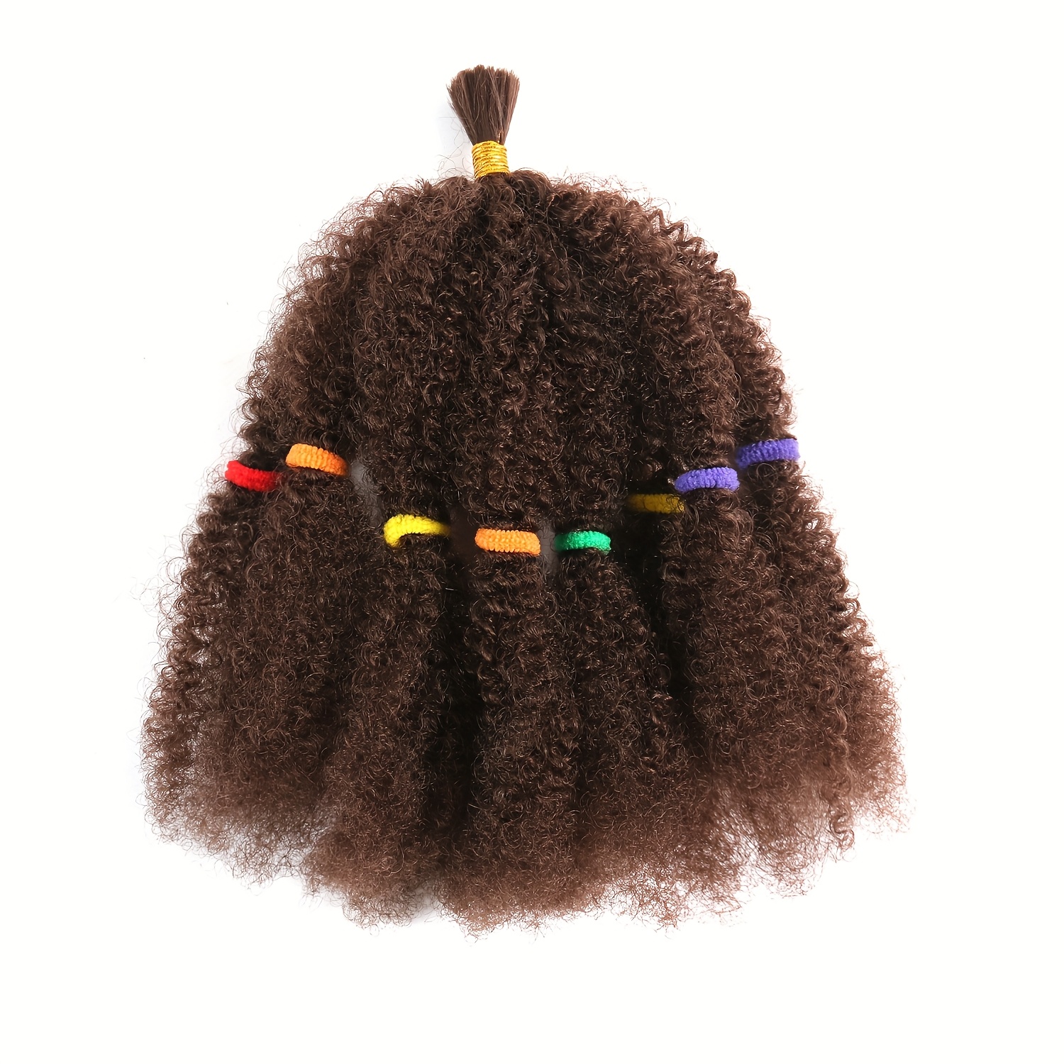 TEMU Une perruque de 30 cm (12 pouces) avec des de style africain, fabriquées à partir de cheveux crochetés africains bouclés et moelleux, conçues ,