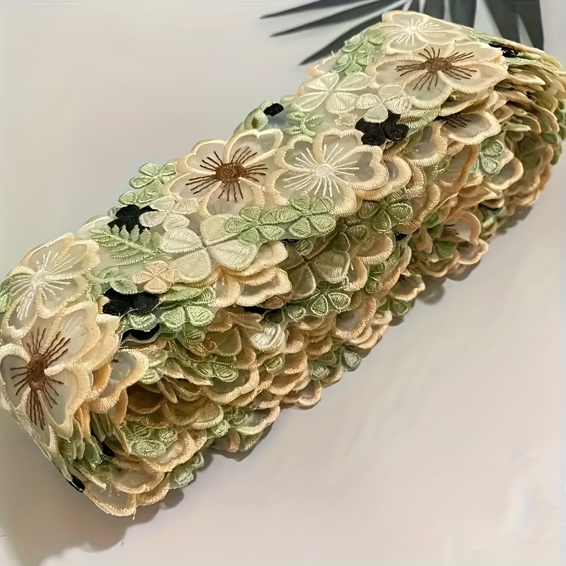 Top Floral Embroidered Accessory Rock Wedding Dress Fabric Cute Lace Trim Sewing Supplies, Embroidery -water-solvent, 6.5cm Wide - Ideal For Sewing Crafts And Knitting Projects