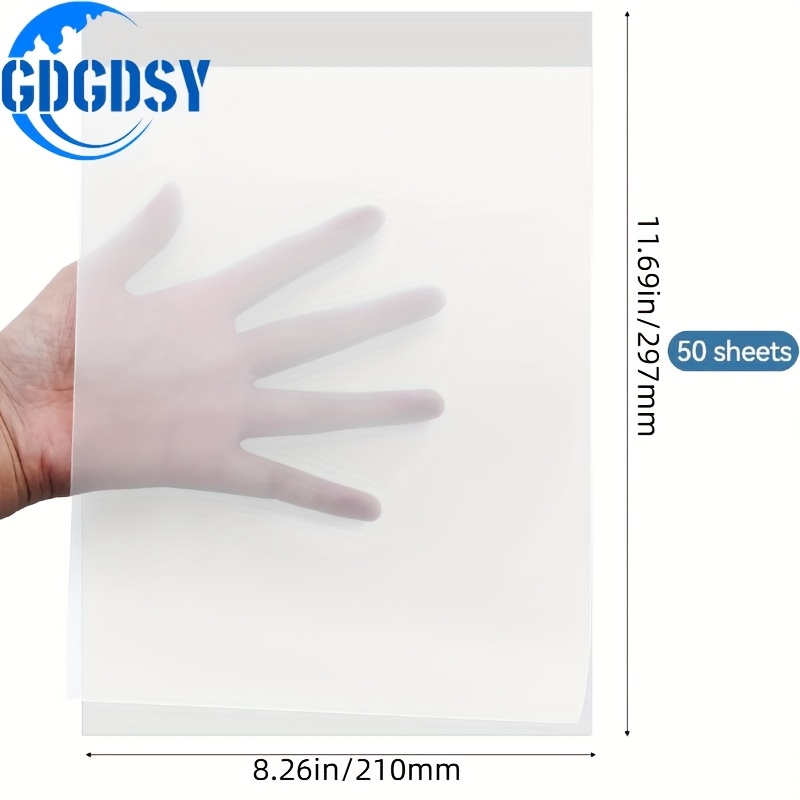50 Sheets Gdgdsy Extra Large Clear Sticky Notes 8.5x11 Inches - Waterproof, Anti-fingerprint, Self-stick Adhesive For Office, School, Home Use