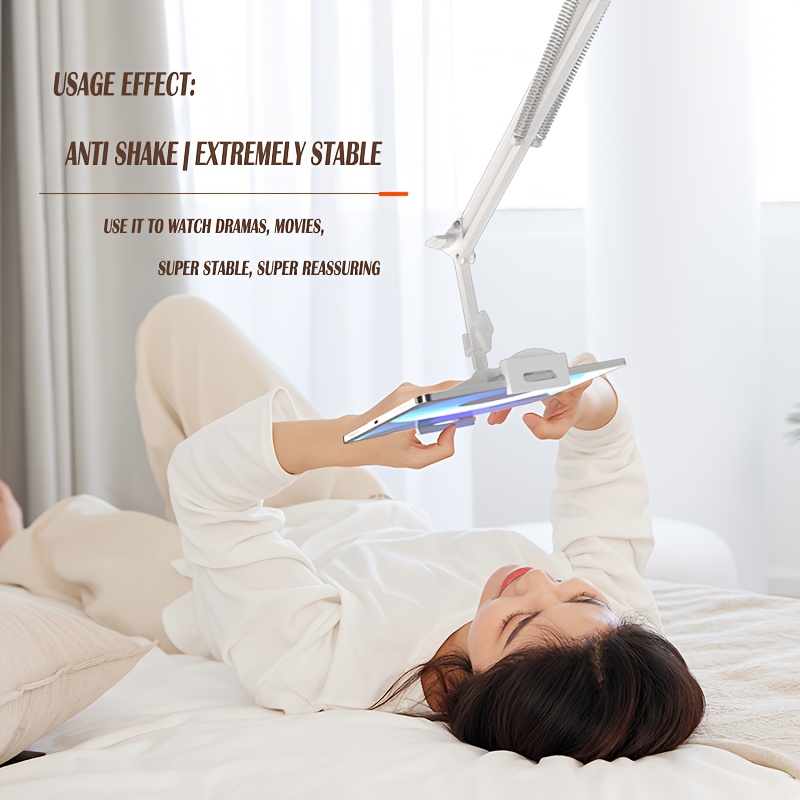 Robotic Arm, Mobile Phone Tablet Holder, Newly Upgraded Pro Model, ABS Carbon Steel, Supports 360° Rotation 180° Folding, Easy to Install, Suitable for Most Mobile Phones and Tablets