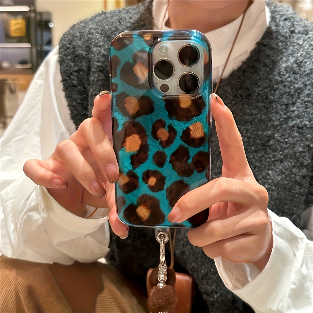 TEMU Phone Case - 1pc Full Screen Leopard Print Full Coverage Anti-fall Protective Soft Case Suitable For Iphone 17/16/xr/11/12/13/14/15 Plus Pro