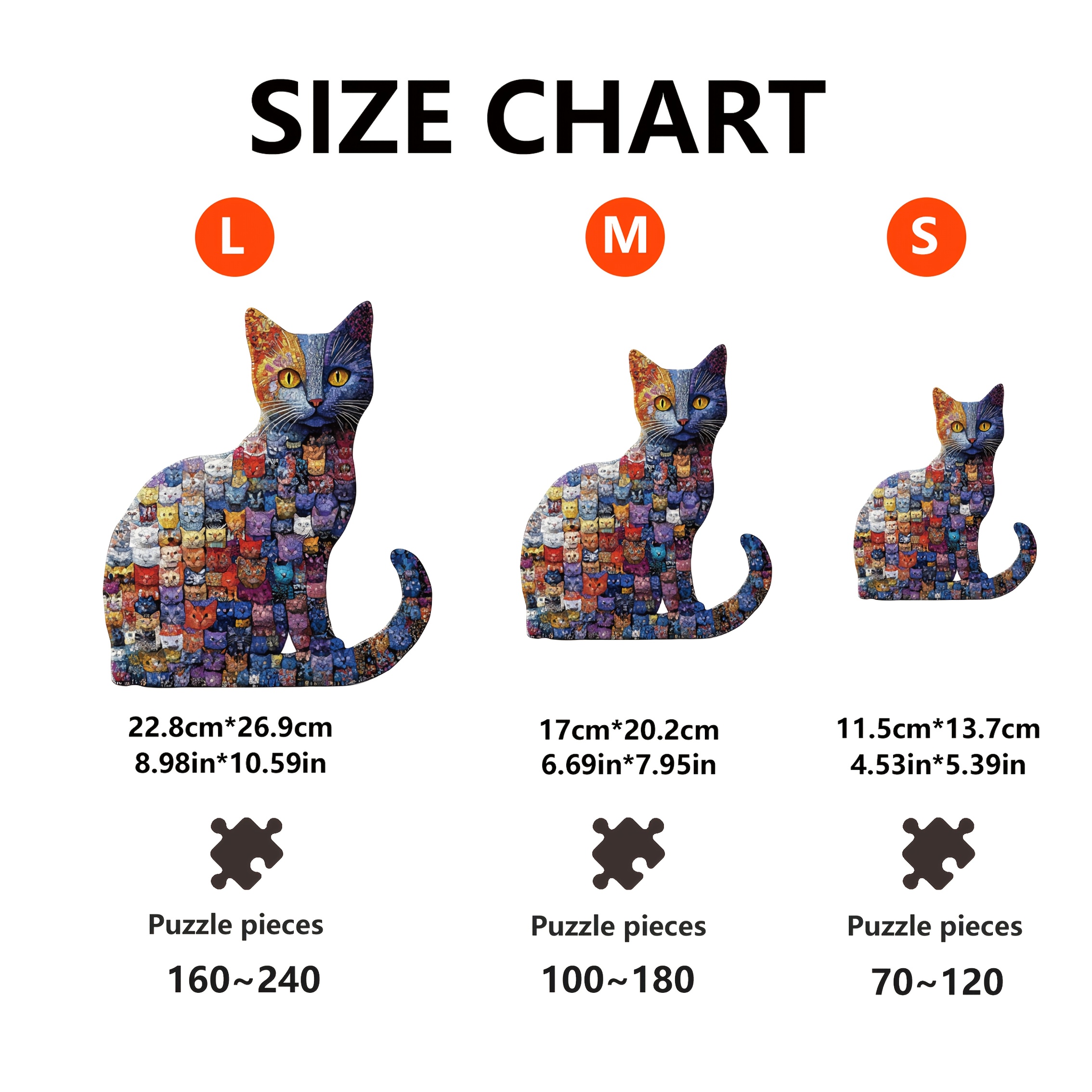 Puzzle De Madera De Gatos Para Colorear Y Montar – Juego Educativo Con 36 Rotuladores, Ideal Para Niños, Viajes Y Decoración