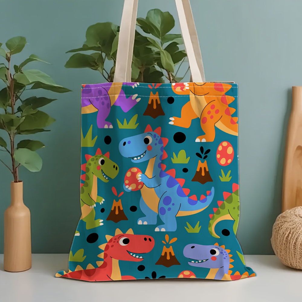TEMU Sac fourre-tout imprimé , une pièce, dinosaures colorés - Sac spacieux pour le rangement de , parfait cadeau, idéal pour , , les , les vacances,