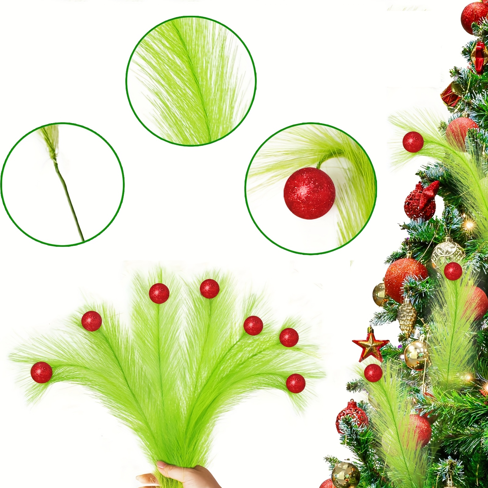 TEMU 7pcs Of Christmas Elf Decorations, Christmas Green Christmas Tree Decorations, Poseable Christmas For Christmas Tree Hanging