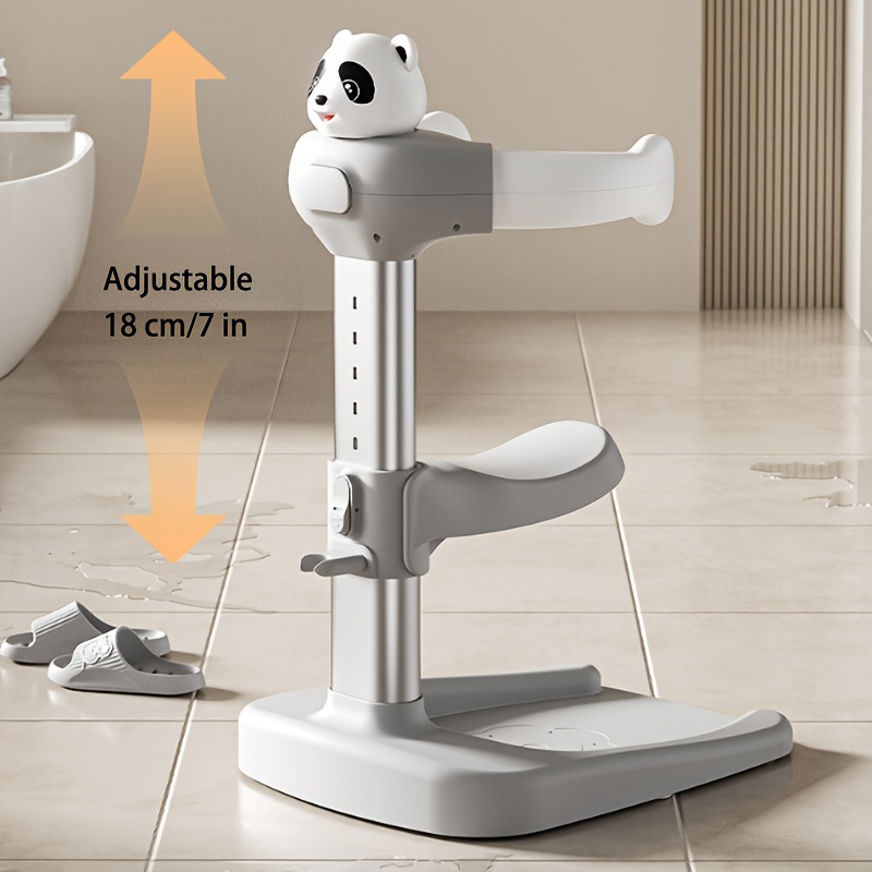 A Standing Bath Station for Children, a Home Bathing Rack for Kids, Featuring a Non-Slip Design with Adjustable Height, Suitable for Bathrooms And for Boys And Girls, Freeing Up Mothers' Hands, Available in Three Colors