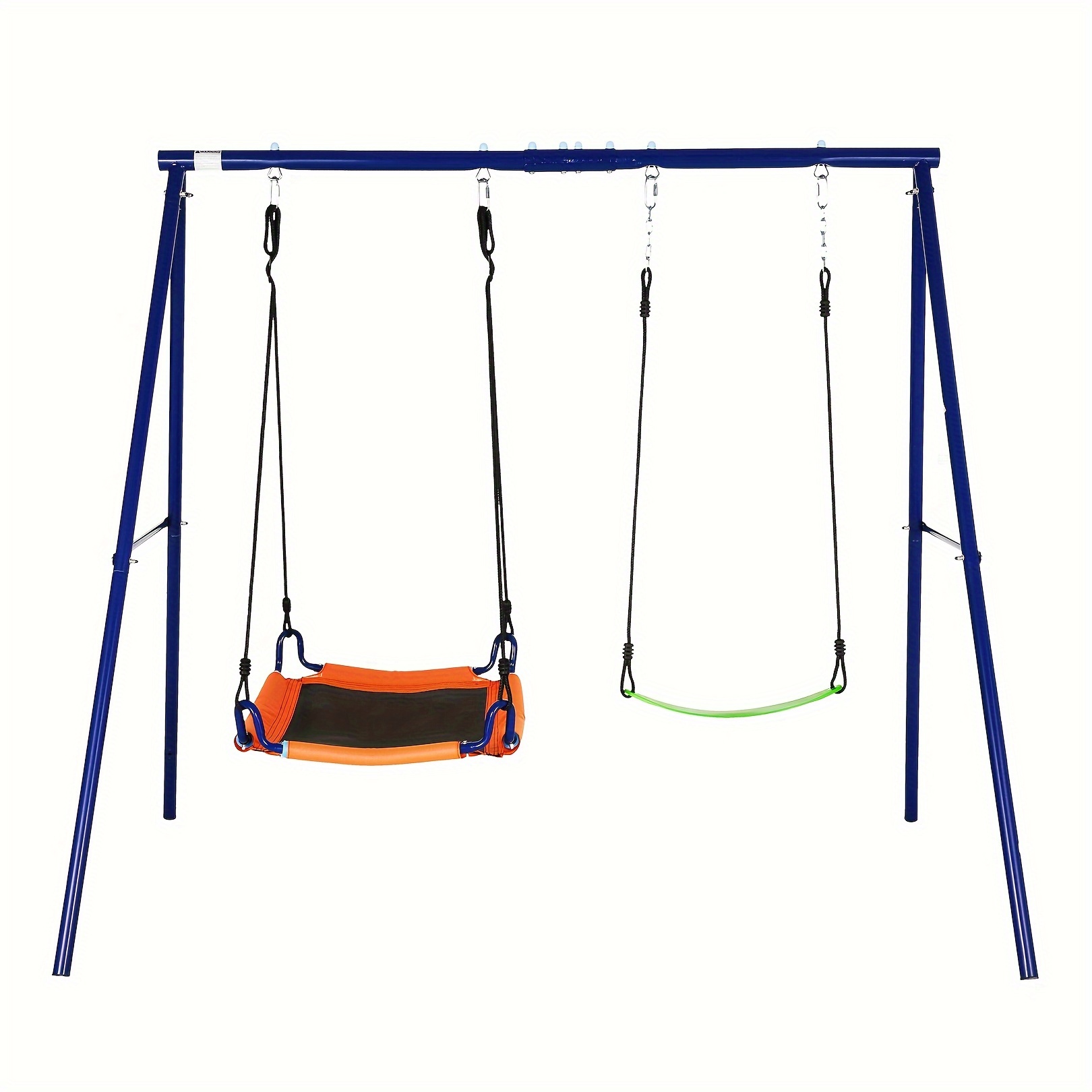 

Swing Set, 1 Bracket And 1 Belt Swing Seat, Suitable For Playgrounds, Backyards, Outdoors, Etc., Backyard Swing Set, A-frame Metal Outdoor Swing