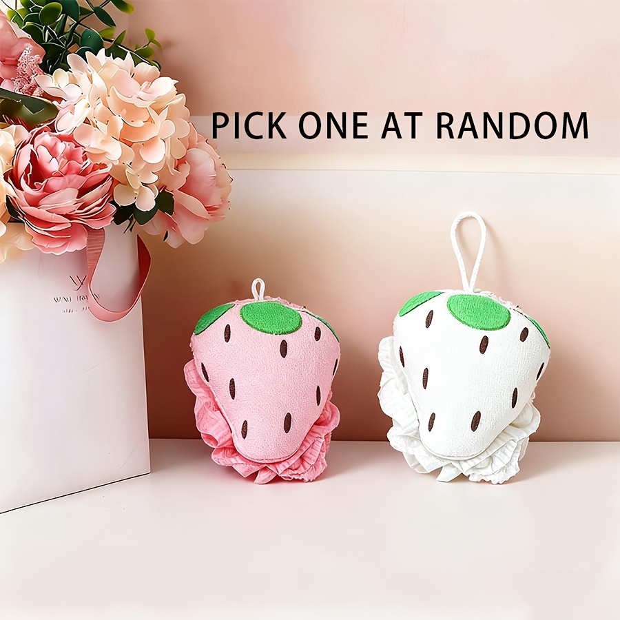 Fruit-Shaped Bath Sponge with Dual-Layer Mesh Design