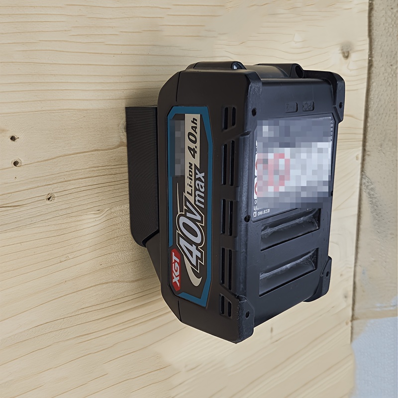 TEMU Tool Rack For Only - Suitable For 40v Battery Wall Mount Bracket/mounting Base - With 4 X 5.5mm Screw Holes - Designed For Cluttered Open -